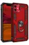 Newface iPhone 11 Kılıf Sofya Yüzüklü Silikon Kapak - Kırmızı resmi