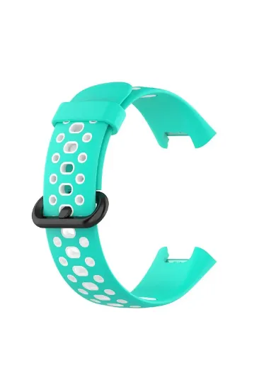 Newface Xiaomi Redmi Watch 2 Spor Delikli Kordon - Turkuaz-Beyaz resmi