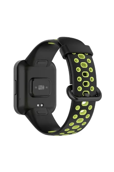 Newface Xiaomi Redmi Watch 2 Spor Delikli Kordon - Siyah-Yeşil resmi