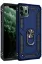 Newface iPhone 11 Pro Max Kılıf Sofya Yüzüklü Silikon Kapak - Lacivert resmi