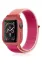 Newface Apple Watch 38mm Hasırlı Cırtcırtlı Kasalı Kordon - Mor resmi