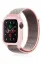 Newface Apple Watch 38mm Hasırlı Cırtcırtlı Kasalı Kordon - Pembe resmi