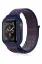 Newface Apple Watch 38mm Hasırlı Cırtcırtlı Kasalı Kordon - Lacivert-Mürdüm resmi