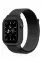 Newface Apple Watch 42mm Hasırlı Cırtcırtlı Kasalı Kordon - Siyah resmi