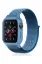 Newface Apple Watch 42mm Hasırlı Cırtcırtlı Kasalı Kordon - Mavi resmi