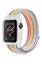 Newface Apple Watch 42mm Hasırlı Cırtcırtlı Kasalı Kordon - Gökkuşağı 2 resmi