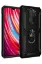 Newface Xiaomi Redmi Note 8 Pro Kılıf Sofya Yüzüklü Silikon Kapak - Siyah resmi