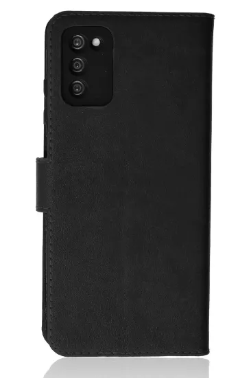 Newface Samsung Galaxy A03S Kılıf Trend S Plus Kapaklı Kılıf - Siyah resmi