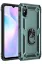 Newface Xiaomi Redmi 9A Kılıf Sofya Yüzüklü Silikon Kapak - Yeşil resmi