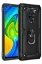Newface Xiaomi Redmi Note 9 Kılıf Sofya Yüzüklü Silikon Kapak - Siyah resmi