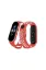 Newface Xiaomi Mi Band 4 Spor Delikli Kordon - Kırmızı-Beyaz resmi