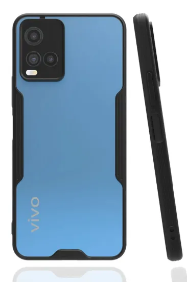 Newface Vivo Y21S Kılıf Platin Silikon - Siyah resmi