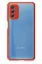 Newface Samsung Galaxy M52 5G Kılıf Miami Şeffaf Silikon - Kırmızı resmi
