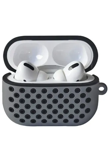 Newface Airpods Pro 2 (2.nesil) Spor Delikli Kılıf - Gri-Siyah resmi