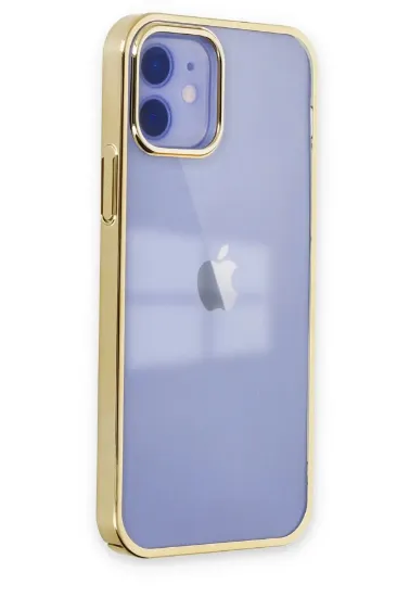 Newface iPhone 12 Kılıf Element Silikon - Gold resmi