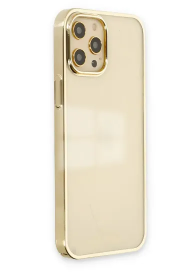 Newface iPhone 12 Pro Max Kılıf Element Silikon - Gold resmi