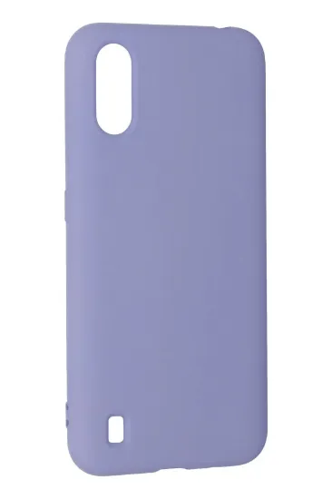 Newface Samsung Galaxy A01 Kılıf Nano içi Kadife Silikon - Lila resmi