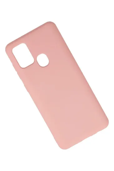 Newface Samsung Galaxy A21S Kılıf Nano içi Kadife Silikon - Pudra resmi