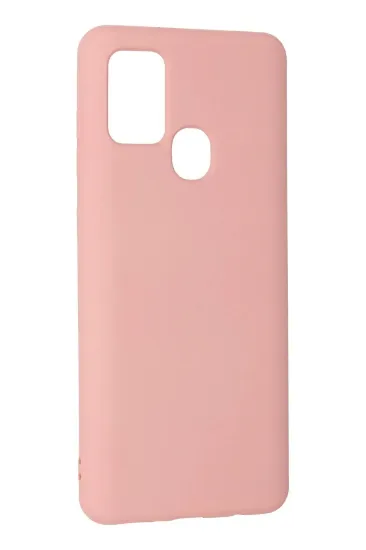 Newface Samsung Galaxy A21S Kılıf Nano içi Kadife Silikon - Pudra resmi