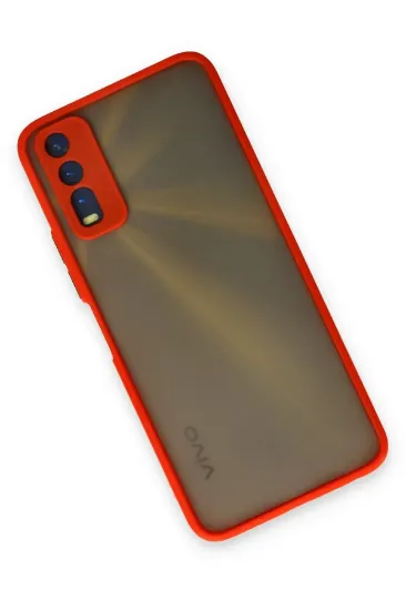 Newface Vivo Y11S Kılıf Montreal Silikon Kapak - Kırmızı resmi