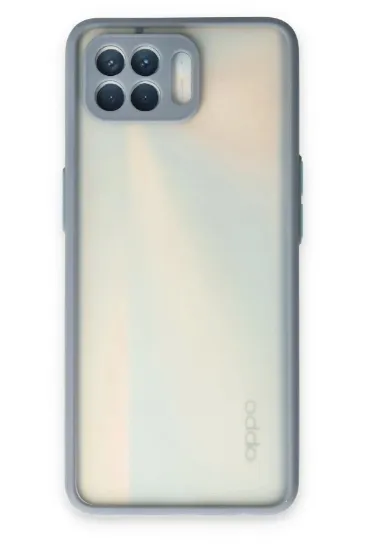Newface Oppo Reno 4 Lite Kılıf Montreal Silikon Kapak - Gri resmi