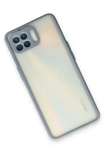 Newface Oppo Reno 4 Lite Kılıf Montreal Silikon Kapak - Gri resmi