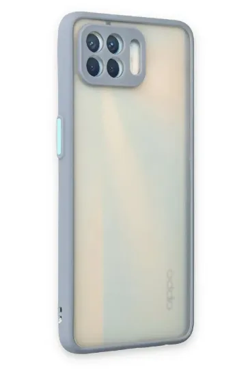 Newface Oppo Reno 4 Lite Kılıf Montreal Silikon Kapak - Gri resmi