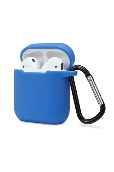 Newface Airpods 2 (2.nesil) Sert Silikon Kılıf - Mavi resmi