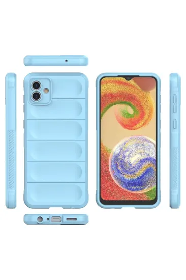 Newface Samsung Galaxy A04E Kılıf Optimum Silikon - Sky Blue resmi