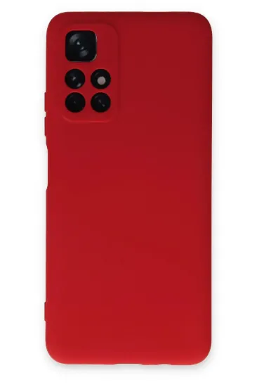 Newface Xiaomi Redmi Note 11T Kılıf Nano içi Kadife Silikon - Kırmızı resmi
