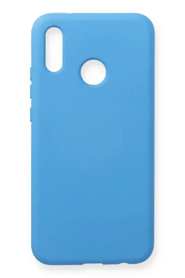 Newface Huawei P20 Lite Kılıf Nano içi Kadife Silikon - Mavi resmi