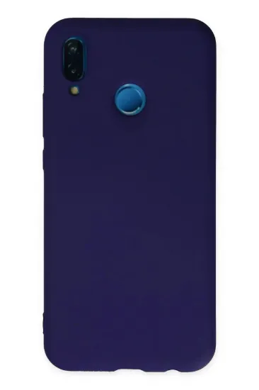 Newface Huawei P20 Lite Kılıf Nano içi Kadife Silikon - Mor resmi