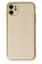 Newface iPhone 12 Kılıf Coco Deri Silikon Kapak - Gold resmi