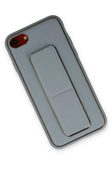 Newface iPhone 7 Kılıf Coco Deri Standlı Kapak - Sky Blue resmi