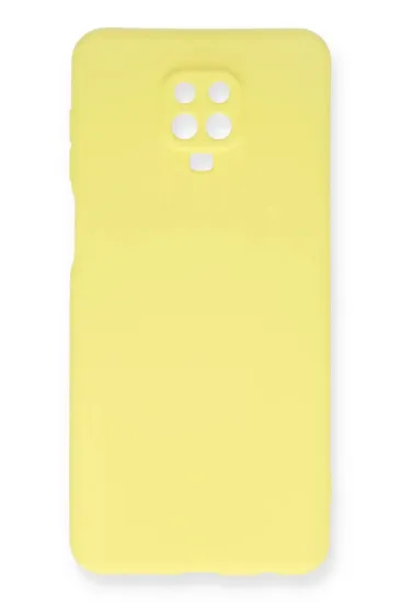 Newface Xiaomi Redmi Note 9 Pro Kılıf Nano içi Kadife Silikon - Sarı resmi