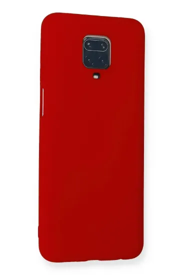 Newface Xiaomi Redmi Note 9 Pro Kılıf Nano içi Kadife Silikon - Kırmızı resmi