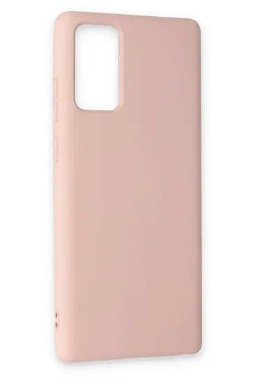 Newface Samsung Galaxy Note 20 Kılıf Nano içi Kadife Silikon - Pudra resmi