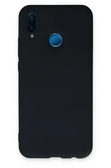 Newface Huawei P20 Lite Kılıf Nano içi Kadife Silikon - Lacivert resmi