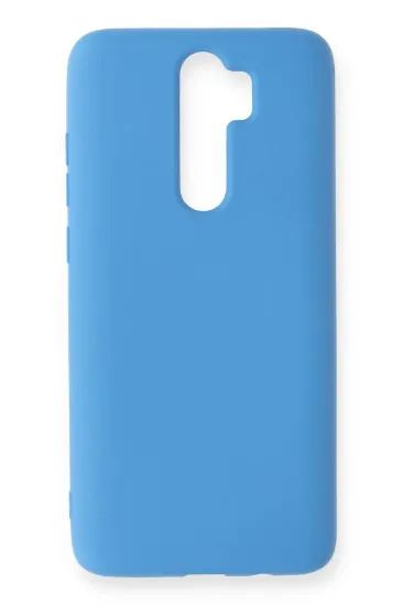 Newface Xiaomi Redmi Note 8 Pro Kılıf Nano içi Kadife Silikon - Mavi resmi