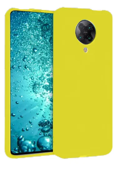 Newface Xiaomi Redmi K30 Pro Kılıf Nano içi Kadife Silikon - Sarı resmi