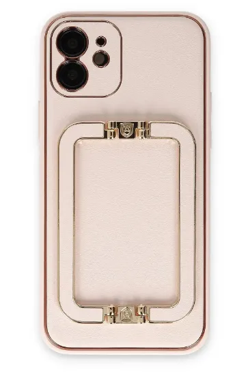 Newface iPhone 12 Kılıf Coco Elit Kapak - Pudra resmi