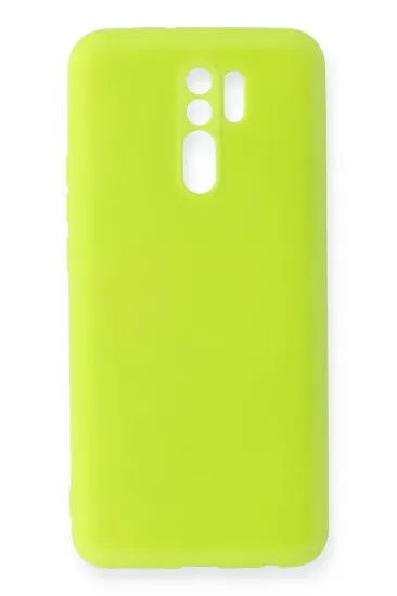 Newface Xiaomi Redmi 9 Kılıf Nano içi Kadife Silikon - Sarı resmi