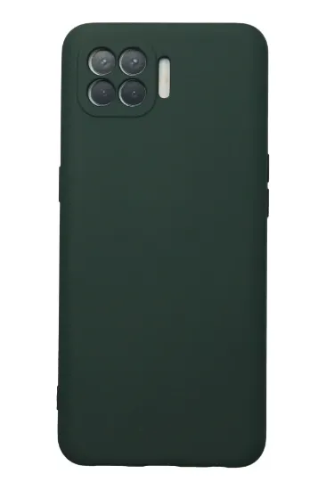 Newface Oppo Reno 4 Lite Kılıf Nano içi Kadife Silikon - Koyu Yeşil resmi