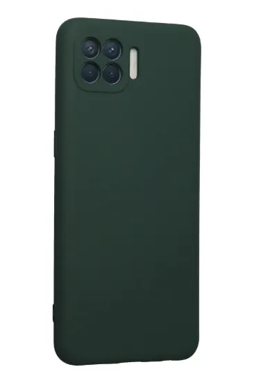 Newface Oppo Reno 4 Lite Kılıf Nano içi Kadife Silikon - Koyu Yeşil resmi