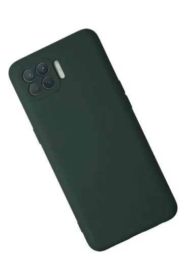 Newface Oppo Reno 4 Lite Kılıf Nano içi Kadife Silikon - Koyu Yeşil resmi