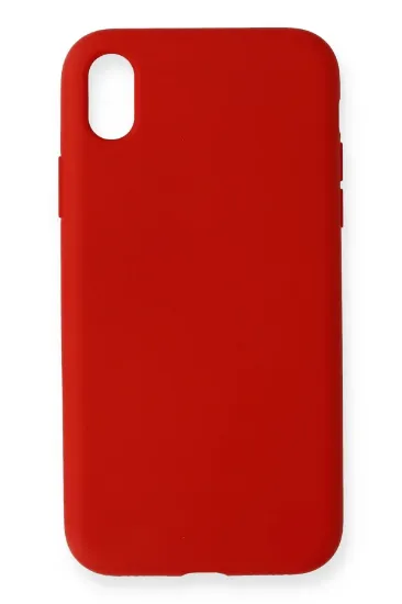 Newface iPhone XR Kılıf Nano içi Kadife Silikon - Kırmızı resmi