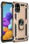 Newface Samsung Galaxy M51 Kılıf Sofya Yüzüklü Silikon Kapak - Gold resmi
