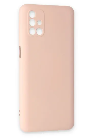 Newface Samsung Galaxy M31S Kılıf Nano içi Kadife Silikon - Pudra resmi