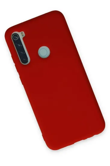 Newface Xiaomi Redmi Note 8 Kılıf Nano içi Kadife Silikon - Kırmızı resmi