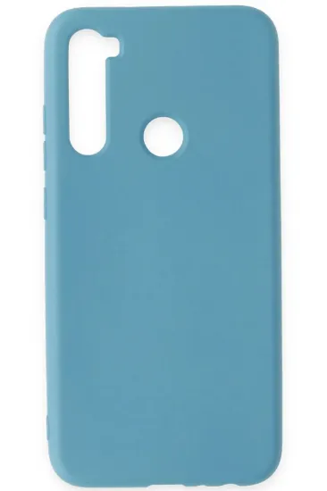 Newface Xiaomi Redmi Note 8 Kılıf Nano içi Kadife Silikon - Mavi resmi